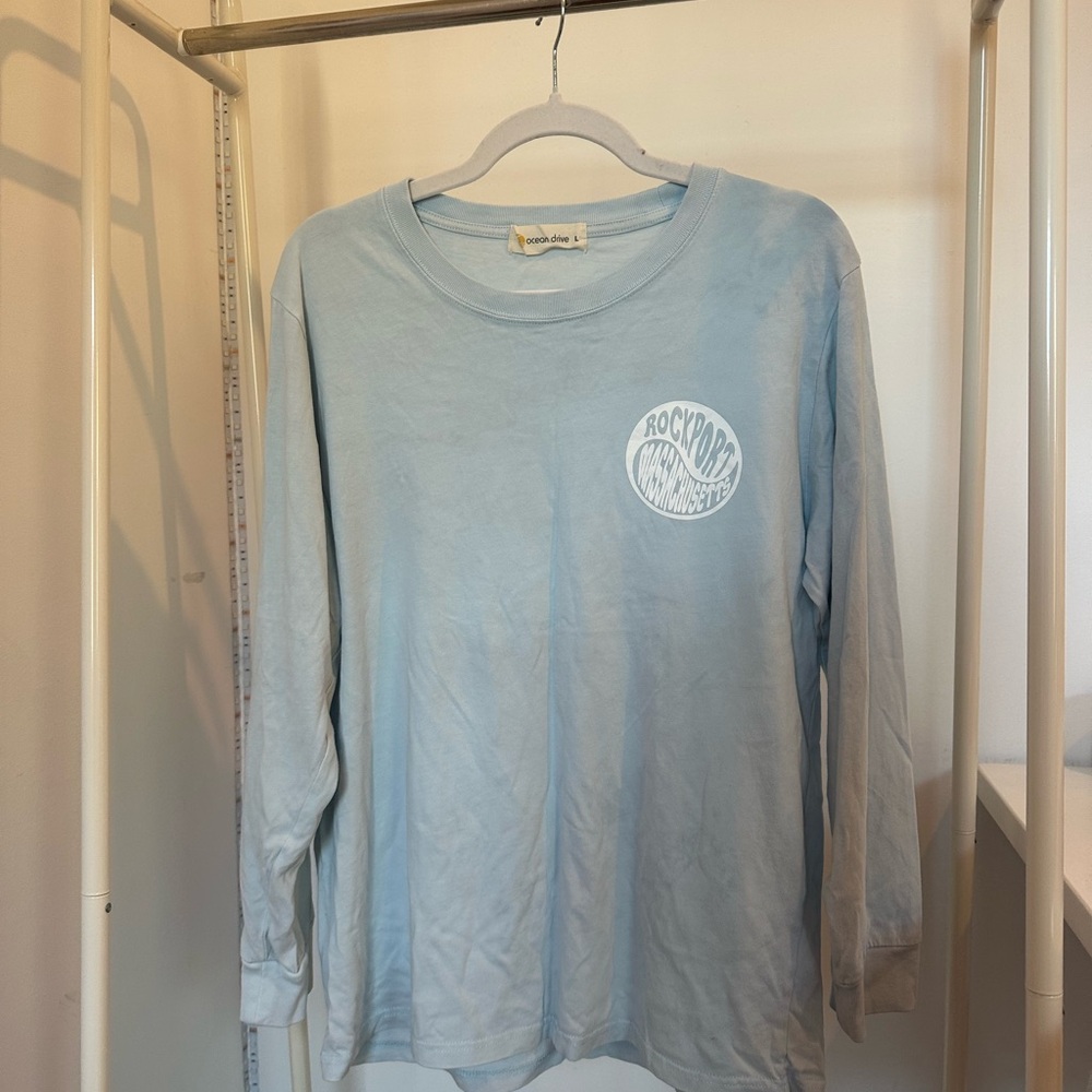 Ocean Drive Light Blue Long Sleeve Tee
